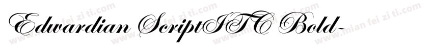 Edwardian ScriptITC Bold字体转换